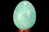 Polished Chrysocolla Egg - Peru #99468-1